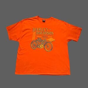 Harley Davidson 1903 Rooster’s Sioux City 4XL Orange Tee 2021 GUC
